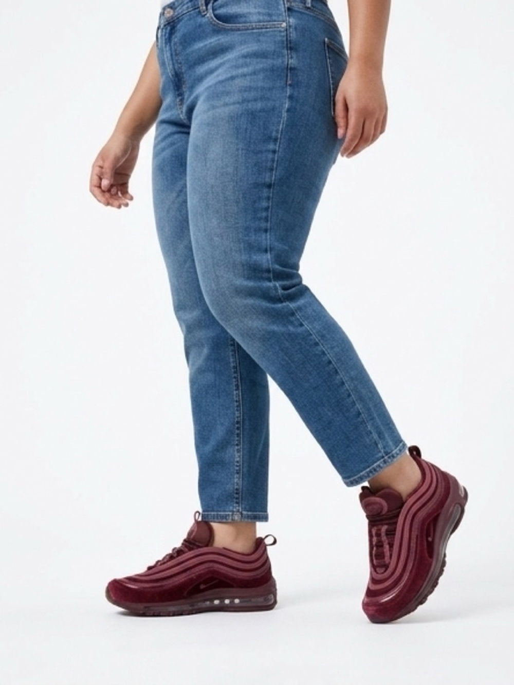 Nike Air Max 97 in Deep Burgundy with Rose Accents - Picture 2 of 5